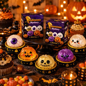 Bandai | Hộp Quà Bí Ngô Ma Halloween - Đồ Chơi Dễ Thương Giảm Stress Chậm Hồi Đàn Mô Phỏng Bánh Bao Bộ Sưu Tập ACG Đồ Trang Trí Dành Cho Lứa Tuổi Từ 14 Trở Lên