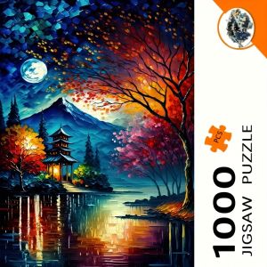 500/1000/1200/2000PCS Jigsaw Puzzle Beautiful Mountain And River Night Scene For Adults Perfect For Quiet Evening Activity