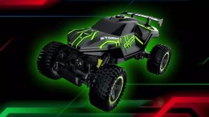 Remote control car luminous spray four-wheel drive remote control cross-country racing monster truck childrens toygift