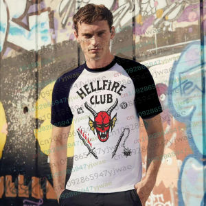 Summer Hellfire Club Monster Graphic T-shirt High-Quality Short Sleeve O-Neck Comfortable Streetwear Harajuku Y2k Mens Tshirt
