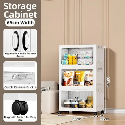 Foldable Transparent Clothes and Toy Storage Chest