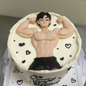 Baking Cake Decoration Chocolate Transfer Paper Rice Noodle Paper Muscle Fitness Men Ins Gym No Hand Drawing