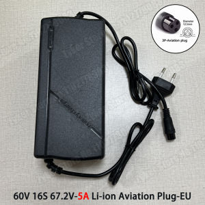 60V 72V 5A Lithium Battery Charger 67.2V 84V 5A Lithium Battery Pack 16S 20S 5A Smart Intelligent Fast Charging Chargers EU Plug