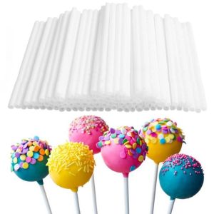 500pcs Long Lollipop Stick For Lollipop Chocolate Sugar Stick Pole Handle Rod Cake Dough Tool Baking Child Plastic Food Bar