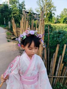 Valentines Day New DIY Purple Rose Flower Headwear Wedding Table Candlestick Flower Ring Circular Shape Floral Hair Accessories