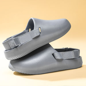 Men Closed Toe Slippers Plus Size Home Indoor and Outdoor Non Slip Thick Sole Womens Half Slippers Couple Same Style Birkenstock