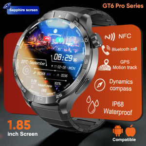 2025 New GT6 Pro Smart Watch Global Version GPS Tracking Compass NFC IP68 Waterproof BT Call Ceramic and Titanium Smartwatch iOS