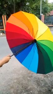 PAYUNG PELANGI standard 16 Jari UKURAN SEDANG 45cm - Payung