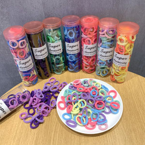 100 Pcs Colorful Small Elastic Hair Bands & High Elastic Ponytail Hair Ties