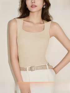 MiiOW | Áo ba lỗ nữ dáng ôm có đệm ngực MiiOW Xin-AWZ-A25561 Áo ba lỗ cotton mùa thu thường ngày có khóa kéo màu trơn