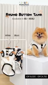POMAPOO - Baju Kucing dan Baju Anjing Bruno Button Tank