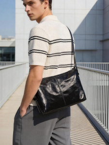 Pierre Cardin | Túi Đeo Chéo Da Thật cho Nam Dung Lượng Lớn