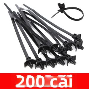 PINMOAP Dây Buộc Cáp Có Thể Tái Sử Dụng Bằng Nylon Màu Đen Dây Buộc Có Thể Điều Chỉnh Cho Hệ Thống Dây Điện Ô Tô 10-200 CÁI Dây Buộc & Kẹp Tự Động