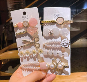 Set 5 Kẹp Tóc Ngọc Trai Đính Hạt Hàn Quốc siêu xinh xắn - kẹp mái Hàn Quốc - kẹp tóc mái đẹp - kẹp mái ngọc trai - kẹo đính đá - set kẹp hạt ngọc trai Hàn Quốc - kẹp tóc nữ siêu xinh