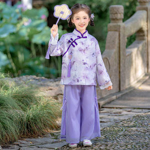 MPW | ชุดการแสดงสไตล์จีนใหม่สำหรับเด็กชายและเด็กหญิง ชุดสองชิ้น ชุดการแสดงฤดูใบไม้ร่วง ชุดการแสดงแบบจีนโบราณ