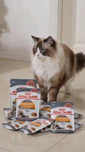 Royal Canin Hair & Skin Adult Wet Cat Food 85G in Gravy Pouch - Feline Care Nutrition for Healthy Skin and Shiny Coat | High Omega 3 & Omega 6 Fatty Acids | Helps Maintain Ideal Weight & Urinary System Support [New Stock]