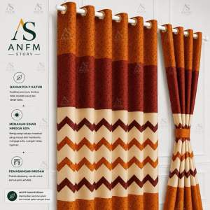 GORDEN MEWAH SMOKERING RING 12 PINTU & JENDELA MOTIF GREEN FLORAL LEBAR 135CM TINGGI 220cm BISA COD