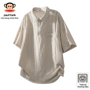 Paul Frank | Áo Polo Tay Ngắn Form Rộng Chất Liệu Có Gợn Sóng Mùa Hè