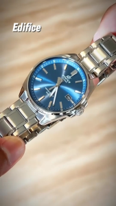 CASIO Edifice นาฬิกาข้อมือผู้ชาย รุ่น EFV-150D-2A สายสเตนเลสสตีล สีน้ำเงิน คาสิโอ