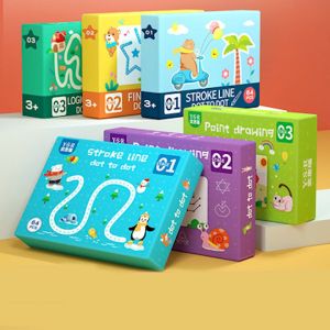 สมุดภาพเด็ก ฝึกเขียน สมุดภาพระบายสีการศึกษา หนังสือ Magic สามารถลบได้ อายุ 2-6 ปี เด็ก กระดานเขียนลบได้