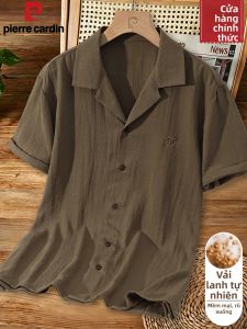 Pierre Cardin | Áo Sơ Mi Cổ Cuba Tay Ngắn Phong Cách Thoáng Mát