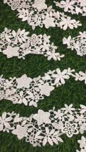 1pcs White Embroidey Flower Patch Embroidery Lace Patch DIY Flower Clothing Flower Sewing Wedding Dress Bridal Flower