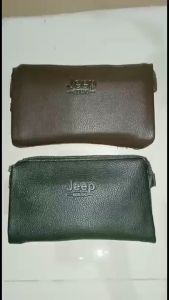 Jeep Buluo Tas Jinjing Jepit Pria Kulit Jeruk A0113 Handbag Clutch Bahan Kulit Sintetis Tebal
