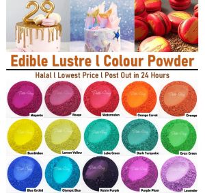 [Petite Houz] Cheapest Food Grade Cake Lustre Rainbow Colour Powder Pearl Dust Edible Cake Glitter Deco Powder Hiasan Kek Luster