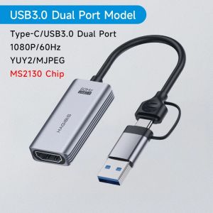 Hagibis | Hagibis USB 3.0 Video Capture Card HDMI-compatible to USB/Type-c Game Grabber Record Ms2130 for Switch Xbox PS4/5 Live Broadcast