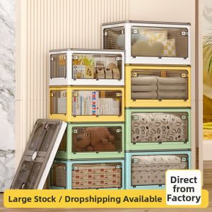 Transparent Foldable Multifunction Storage Box with Wheels