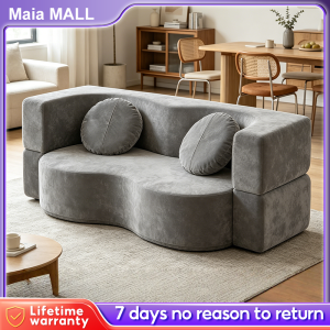 MAIA Folding Double Sofa Bed Dual-purpose Living Room Foldable Compression Sofa Bed Two free pillows