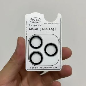 1-3Pcs Removeable AR+AF Camera Lens Ring Glass For IPhone 17 16 Pro Max 17air Metal Lens Protector For 17pro Lens Cover Cap