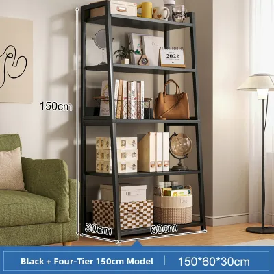 Multi-layer Wooden-color Ladder Storage Rack