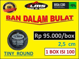 1 box tiny round lms the bestpatch tire repair karet tambal tip top tanpa bakar tubeless