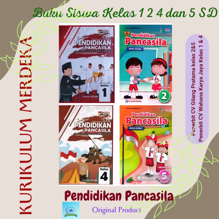 Buku Pendidikan Pancasila Kurikulum Merdekakelas 1 2 4 Dan 5 Penerbit Cv Wahana Karya Jaya Cv 