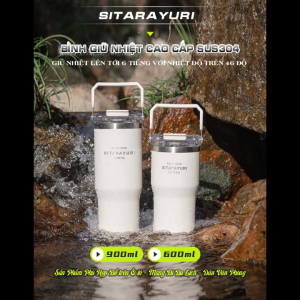 Bình giữ nhiệt SITARAYURI bằng inox 304 dung tích 600ml-900ml phong cách thời trang.