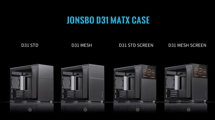 Jonsbo D200 & D32 PRO & D300 & D31 & D33 Mesh & Standard Screen & Mesh Screen With Display MATX Desktop PC Casing - Black & White