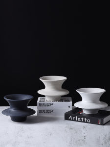 ของตกแต่งบ้านเซรามิกเรขาคณิตโมเดิร์นเรียบง่าย ของตกแต่งสไตล์บ้านแบบตัวอย่างห้องน้ำ ของตกแต่งห้องรับแขก