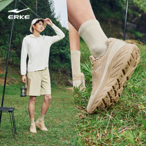 Erke Climbing Shoes Mens Outdoor Sports Shoes Anti-Impact Shock Absorption Breathable Wear-Resistant Mountaineering Hiking Shoes