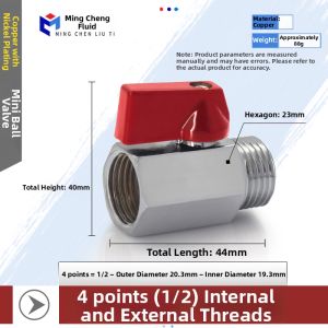 Polished Electroplated Brass Ball Valve with Dual Threads