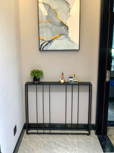 Minimalist Console Tables Extremely Narrow Iron Wall Table Corridor End Curio Cabinet Storage Rack Home Console