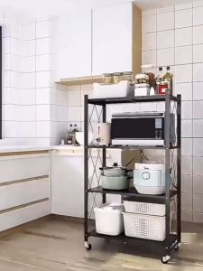 ชั้นเหล็กพับได้ ชั้นวางของพับได้ รุ่น YQ | ชั้นวางอเนกประสงค์ พับเก็บได้ ประหยัดพื้นที่