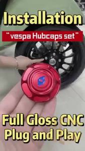 for Vespa Sprint Primavera 180 150 GTS 300 LX125 s125 Hubcaps set Wheel Side Covers