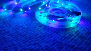 RGB LED Strip Lights TV Background 3 Keys Button Control Flexible Adhesive Tape Suitable for Game Room Halloween Christmas Decor