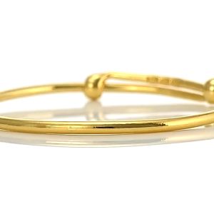 Chow Sang Sang 周生生 999.9 24K Pure Gold Price-by-Weight Gold Adjustable New Born Baby Bangle 87765K