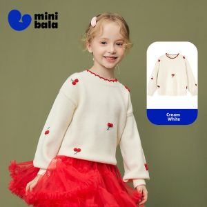 MINI BALA | Soft Comfortable Sweet New Year Red Cherry Girls Sweater