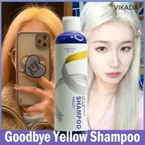 Smoothing Repairs Hair Treatment Salon Shampoo with Anti-Brass Hair Dye Permanent Pure Brass Toning for Bleached and Colored Hair
