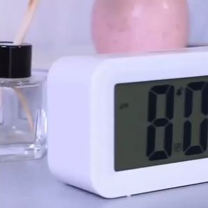 Jam Meja LCD Digital Smart Table Clock Alarm Weker Hari Tanggal Bulan Temperatur Waker LED