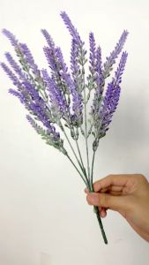 Bunga Lavender Tanaman Hias Snowy Artificial Plastik - AF20