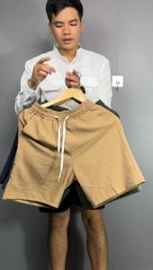 Quần đùi nam đũi linen cao cấp vải co giãn nhẹ form rộng VNO125
